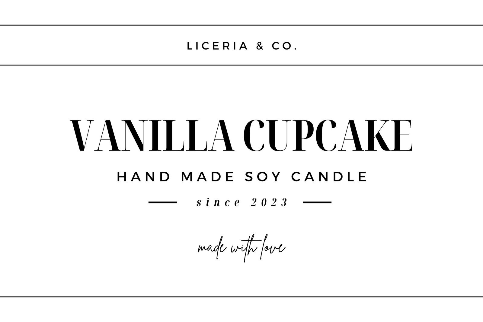 1 X 5 Candle Label Blank Template, Wrap Around Label