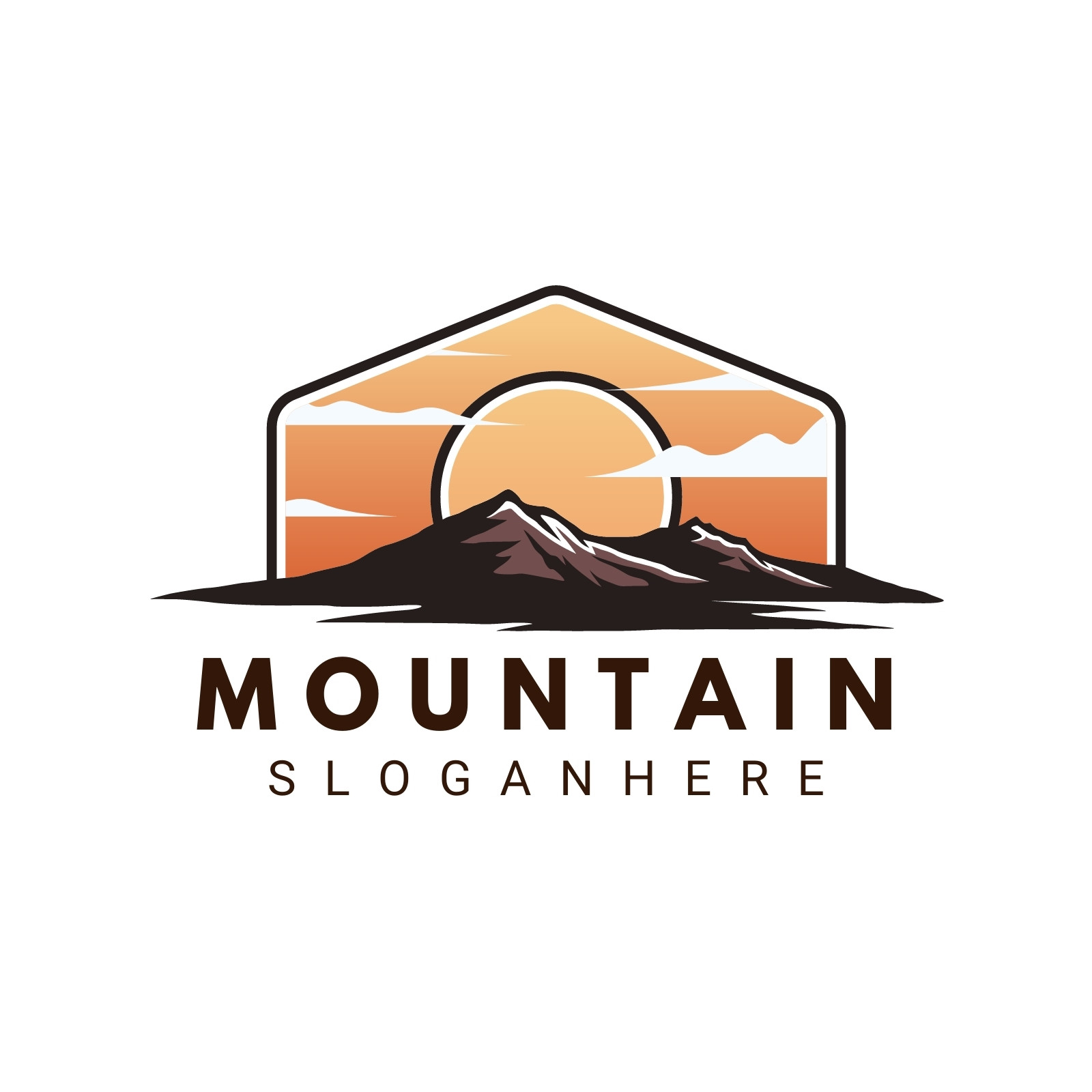 Free customizable mountain logos templates