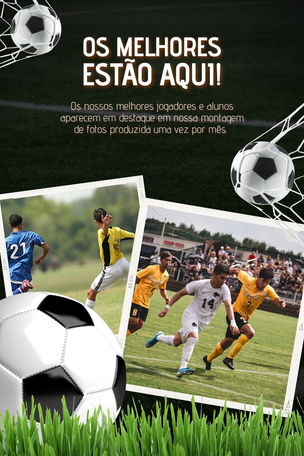 Modelos gratuitos e personalizáveis de futebol - Canva