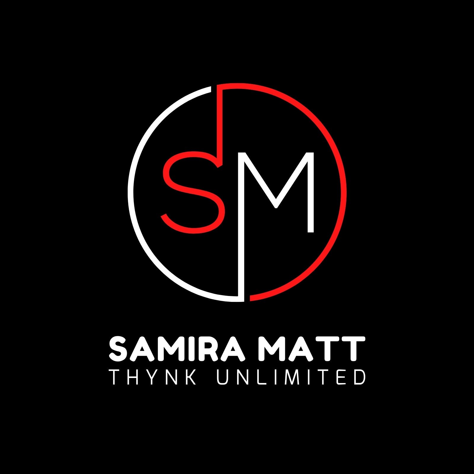 Black and Red Letter SM Elegant and Luxury Logo