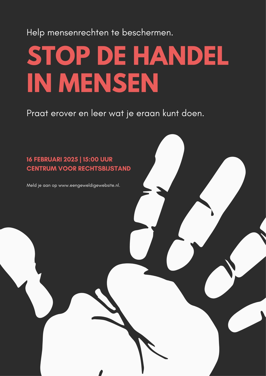 Gratis Mensenhandel Poster Sjablonen Canva