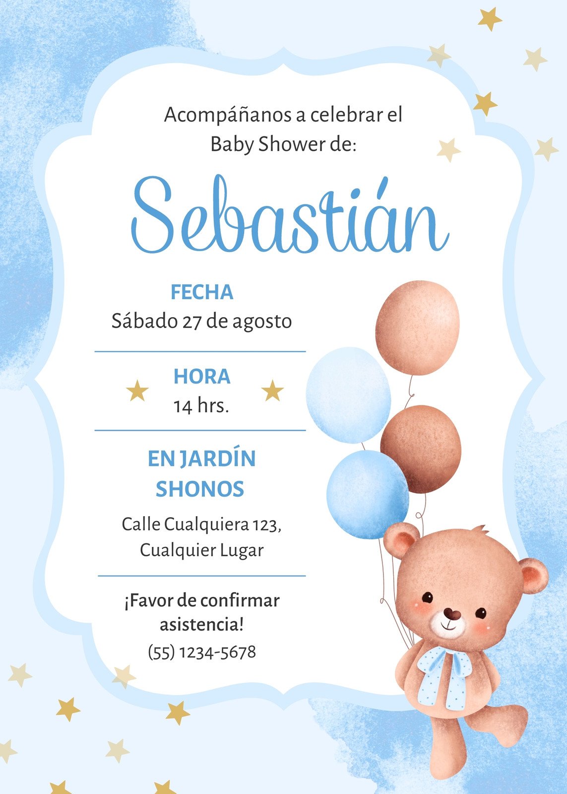 Plantillas para invitaciones de baby shower gratis | Canva