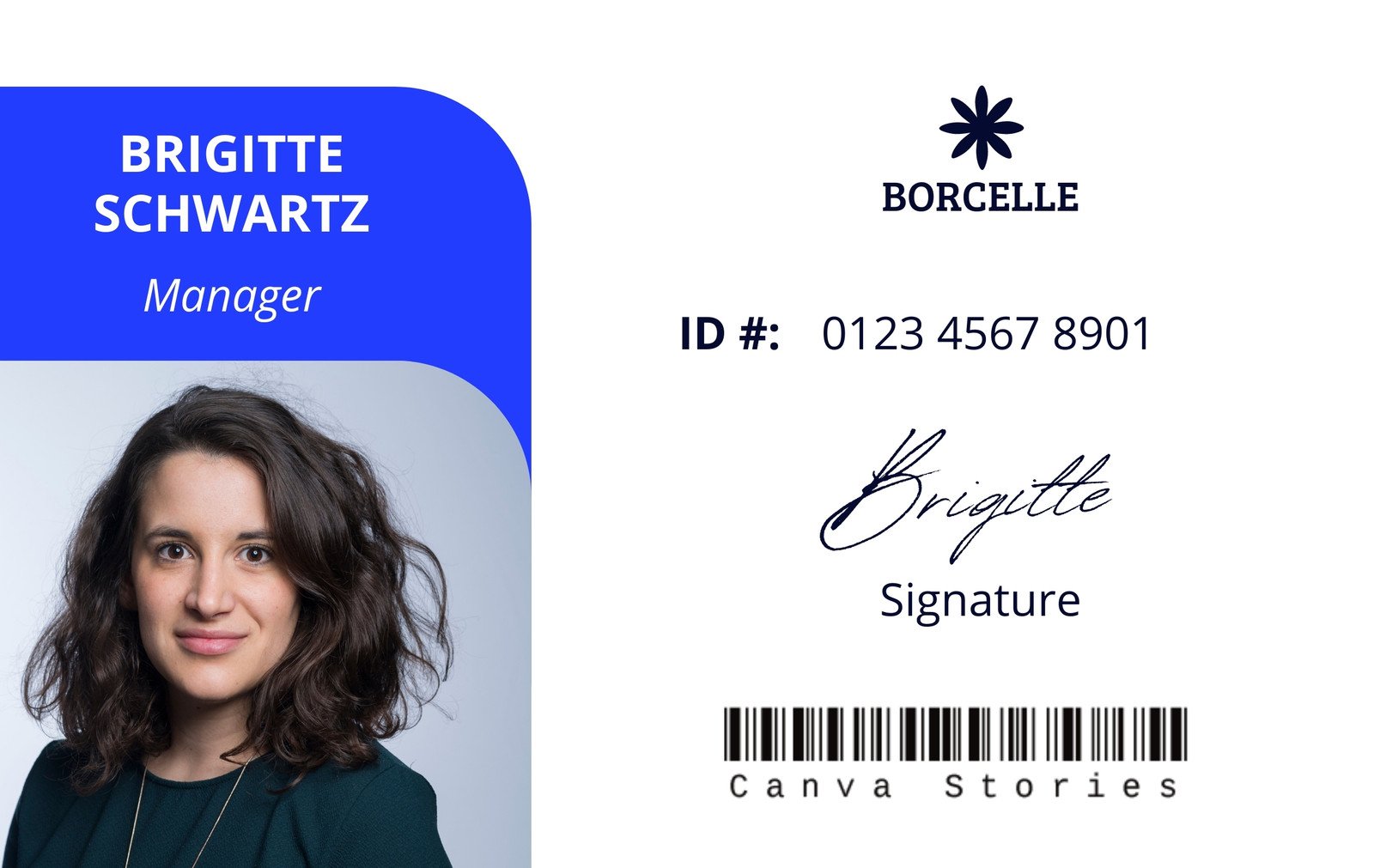 ID Badge Template, Id Badge Blank Template, Canva, SVG, DXF, Ms