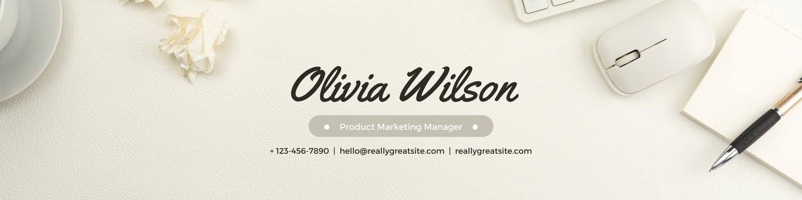 Cream Minimalist Corporate Personal Profile LinkedIn Banner