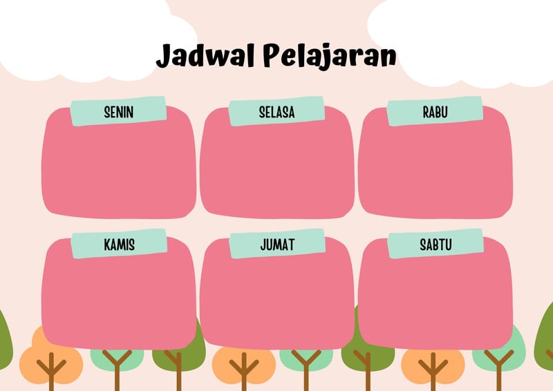 Gunakan Template Jadwal Kelas Keren Gratis Canva 8707