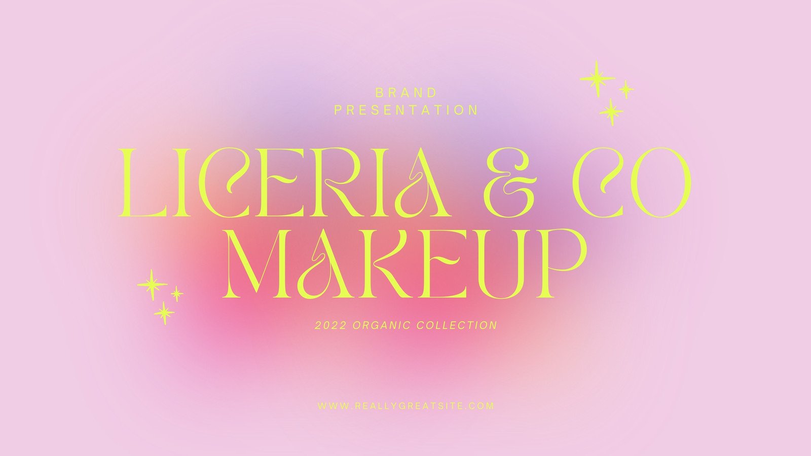 Pink and Yellow Colorful Makeup Company Business Presentation