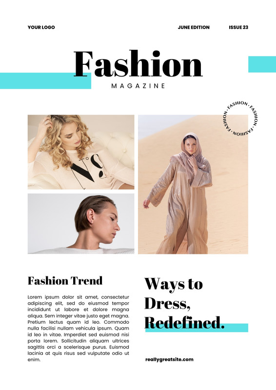 Free, printable, editable fashion magazine cover templates | Canva