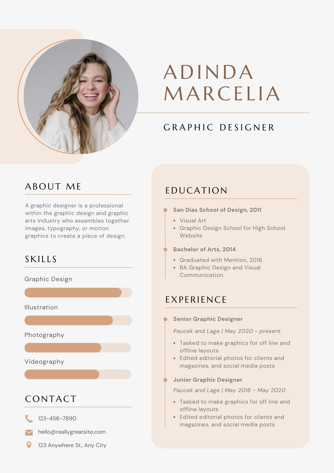 graphic designer resume inspiration