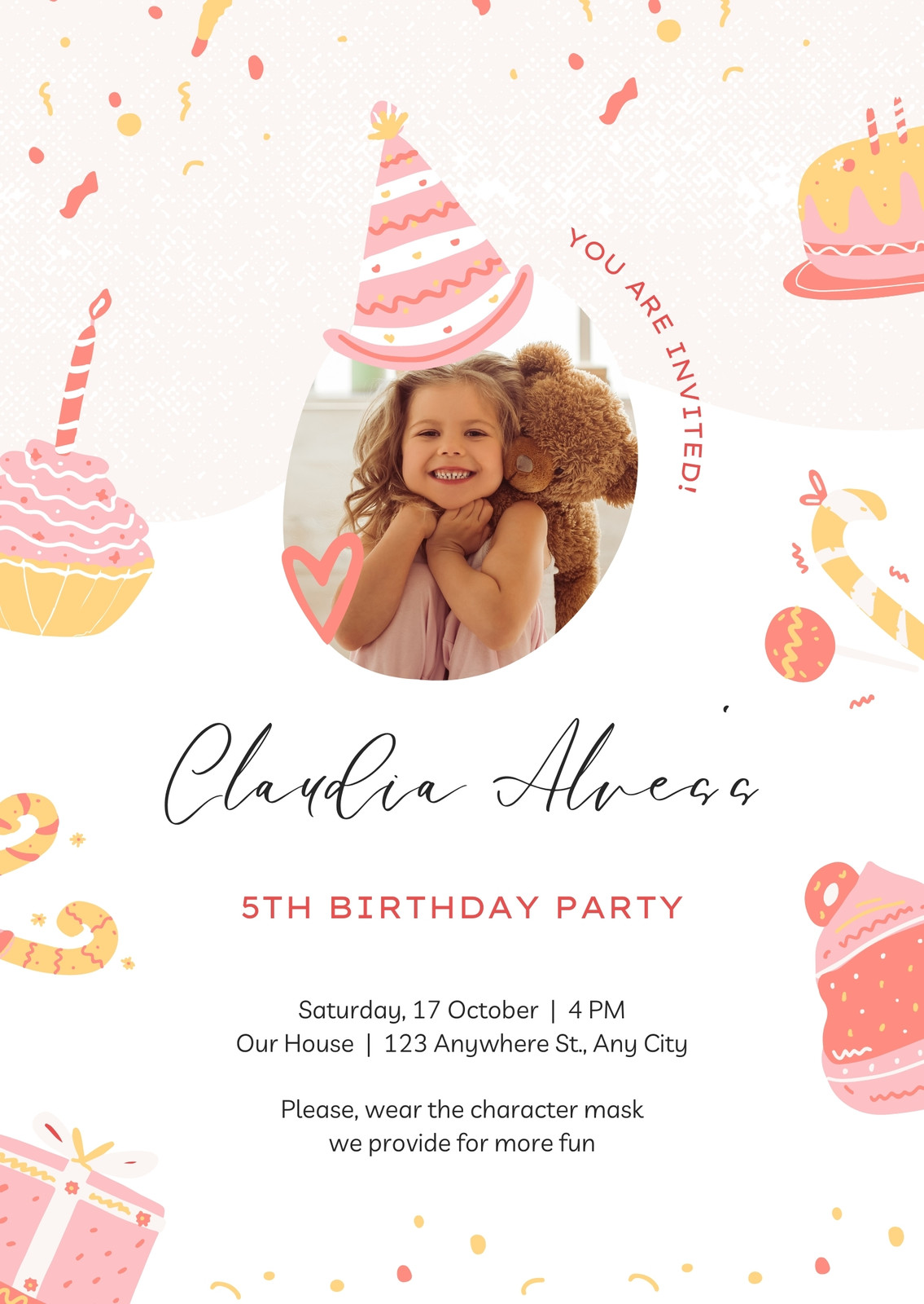 Page 4 - Free Printable Kids Birthday Invitation Templates | Canva