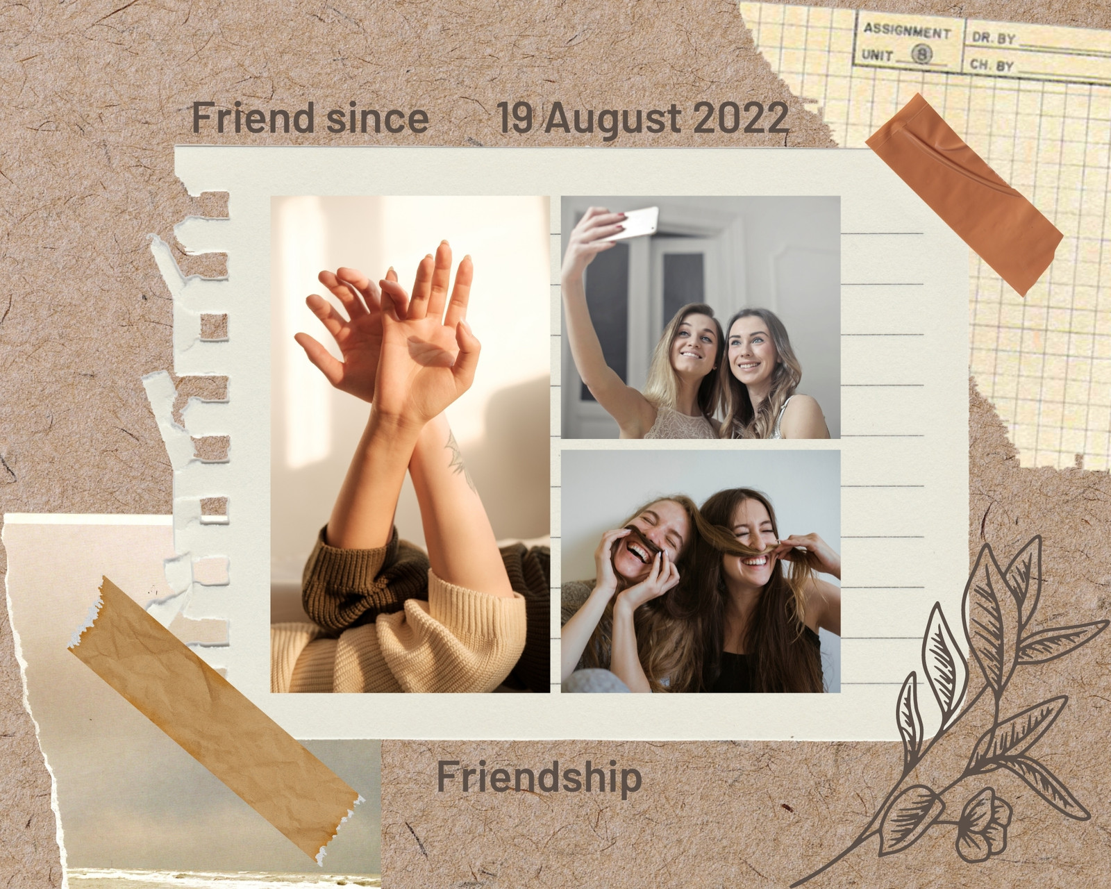 Free and customizable best friend templates