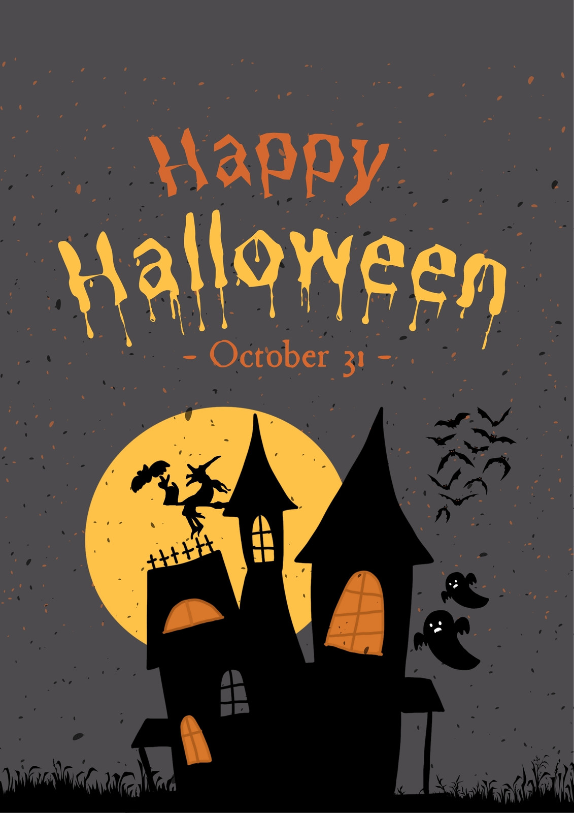 Free custom printable Halloween poster templates