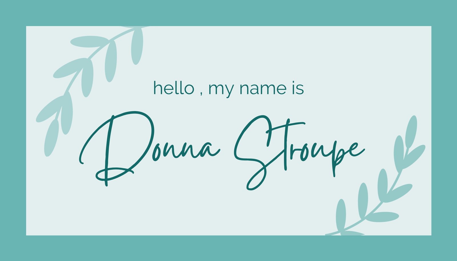 Free, printable, customizable name tag templates