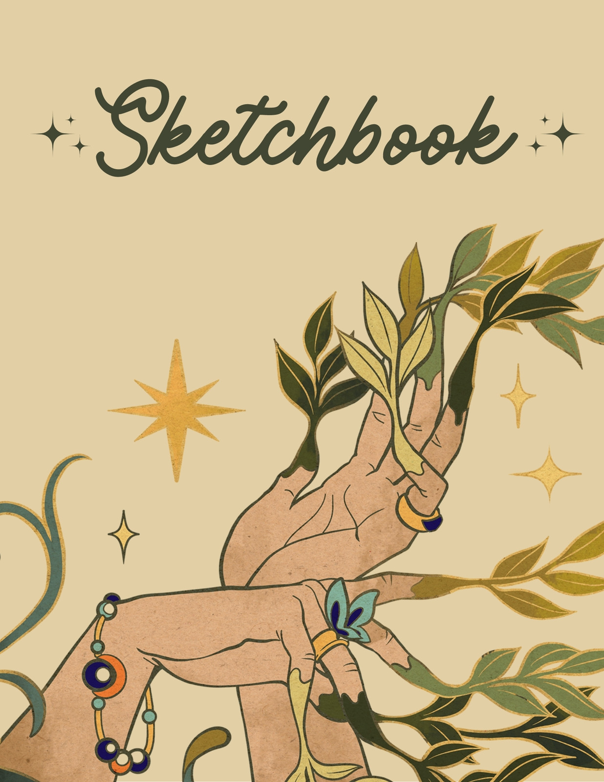 Sketch Book: Floral Deer Themed Personalized Artist Sketchbook For Drawing  and Creative Doodling (Paperback)