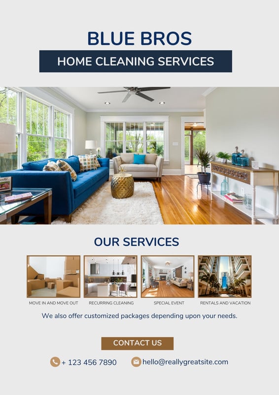 Free Printable Customizable Cleaning Flyer Templates Canva