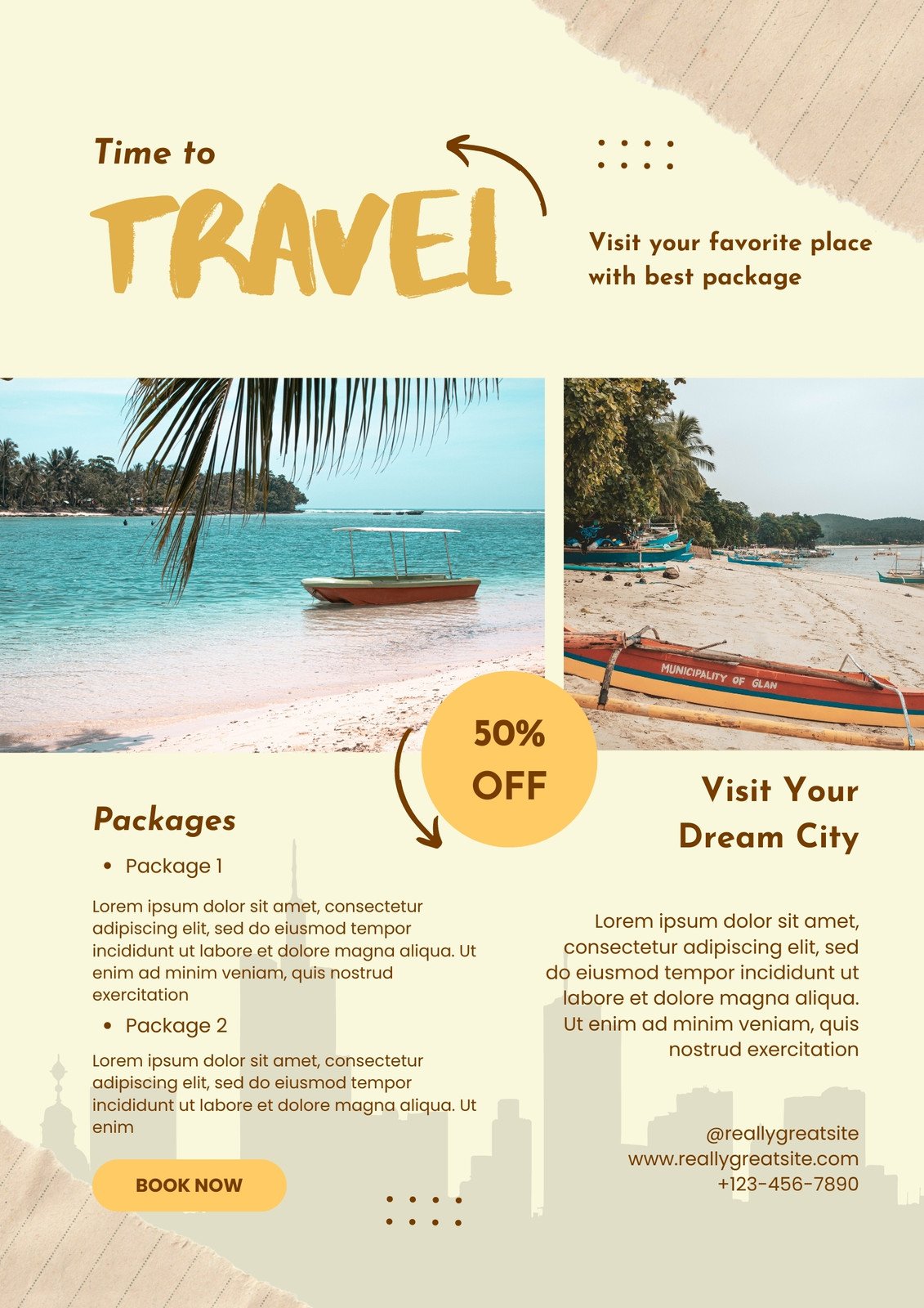 Page 2 - Free custom printable travel poster templates