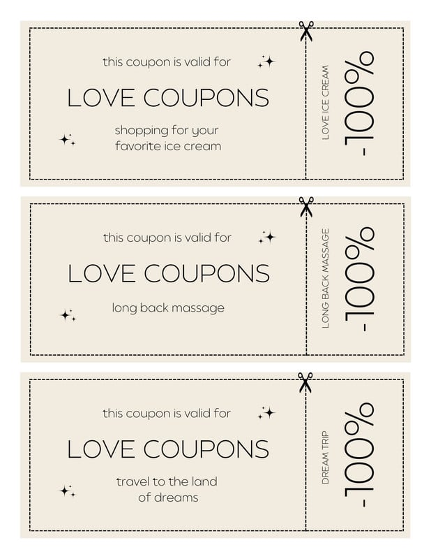 Free printable customizable coupon templates Canva