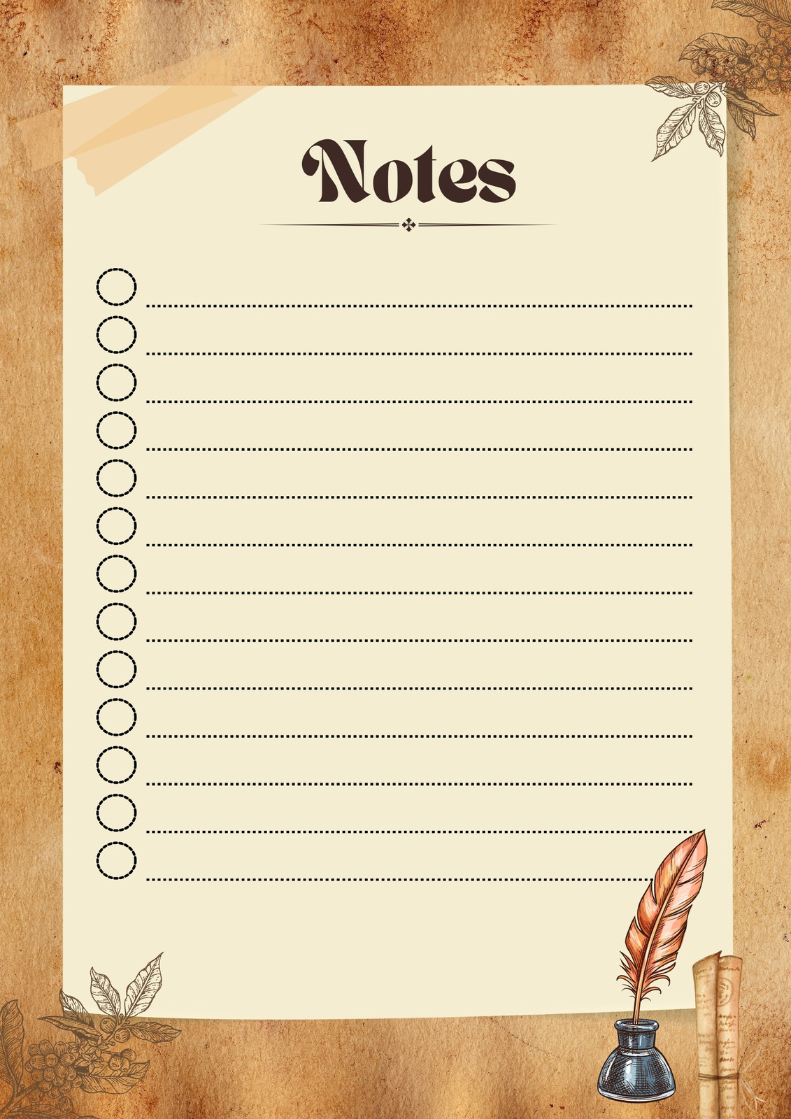 Free and customizable notes templates