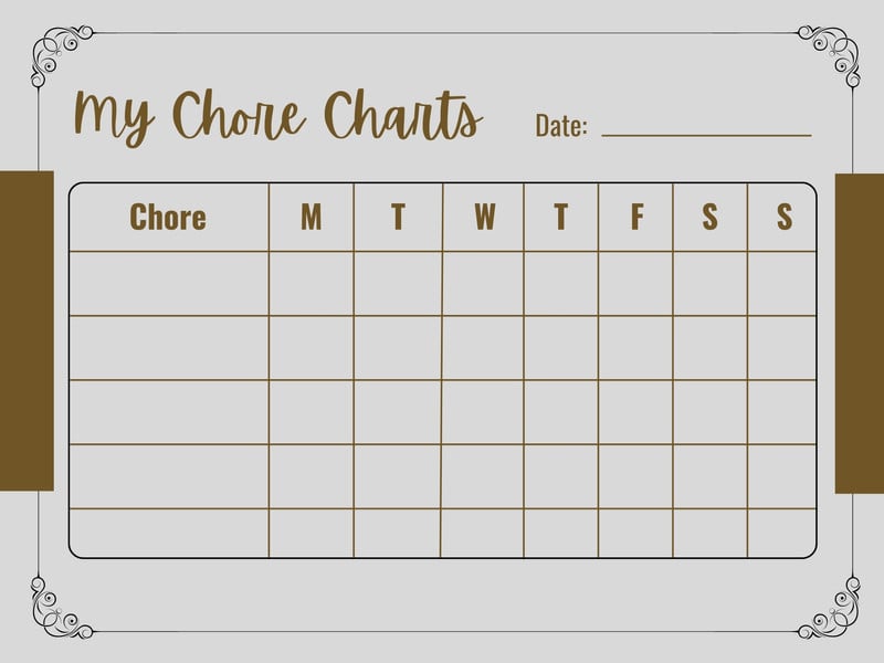 Free customizable chore chart templates to print | Canva