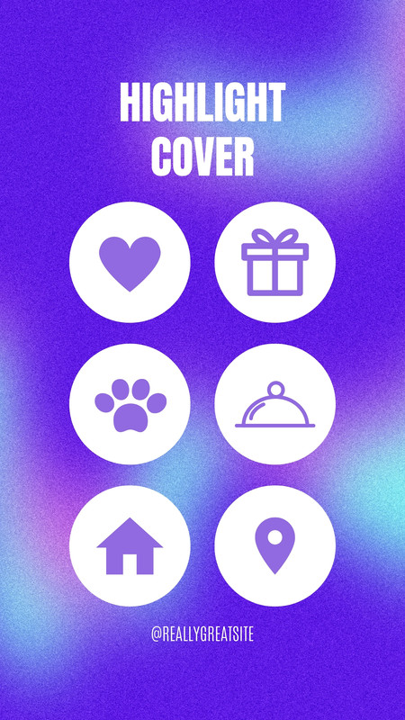 Free purple Instagram highlight cover templates | Canva