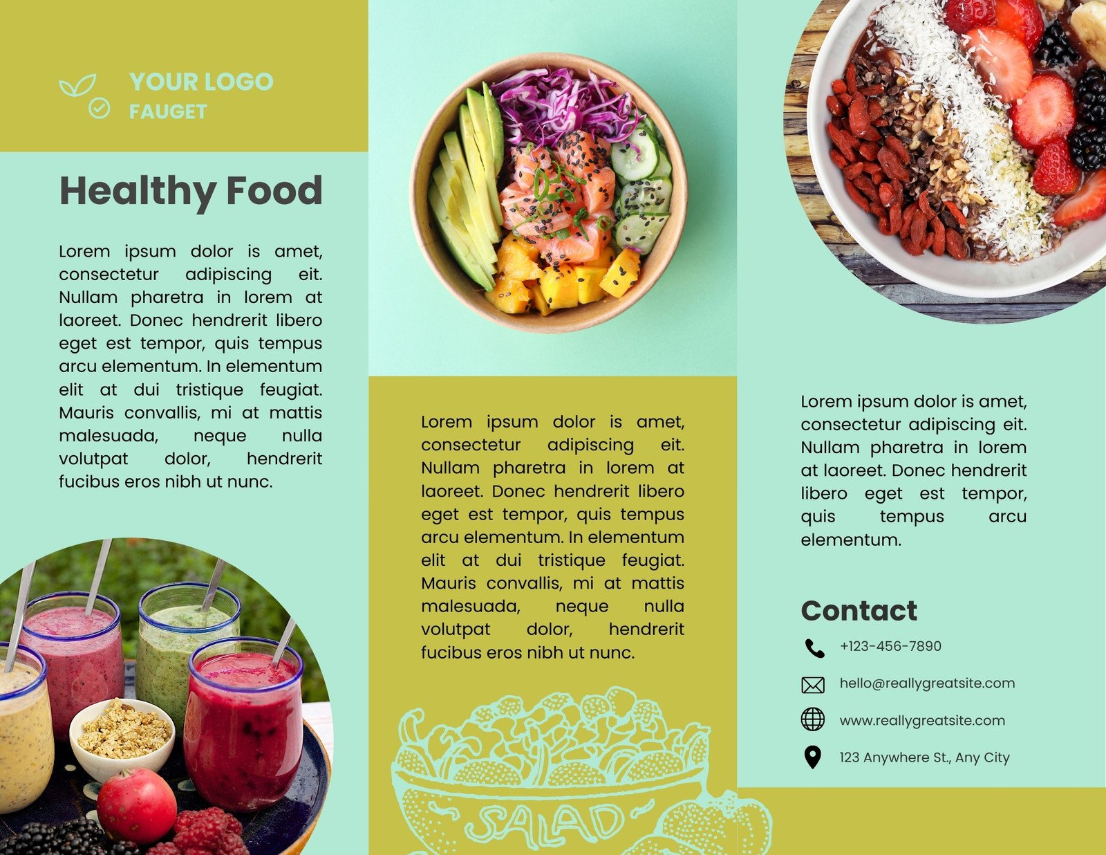 food brochure design