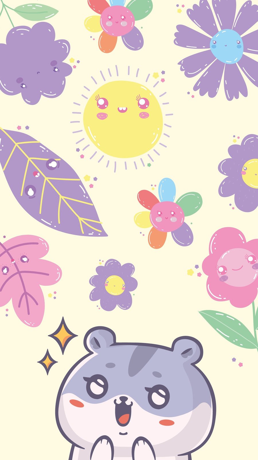Free and customizable beautiful cute wallpaper templates