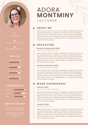 Free, printable, customizable photo resume templates | Canva