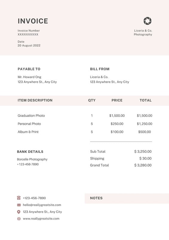 Free printable, customizable service invoice templates | Canva