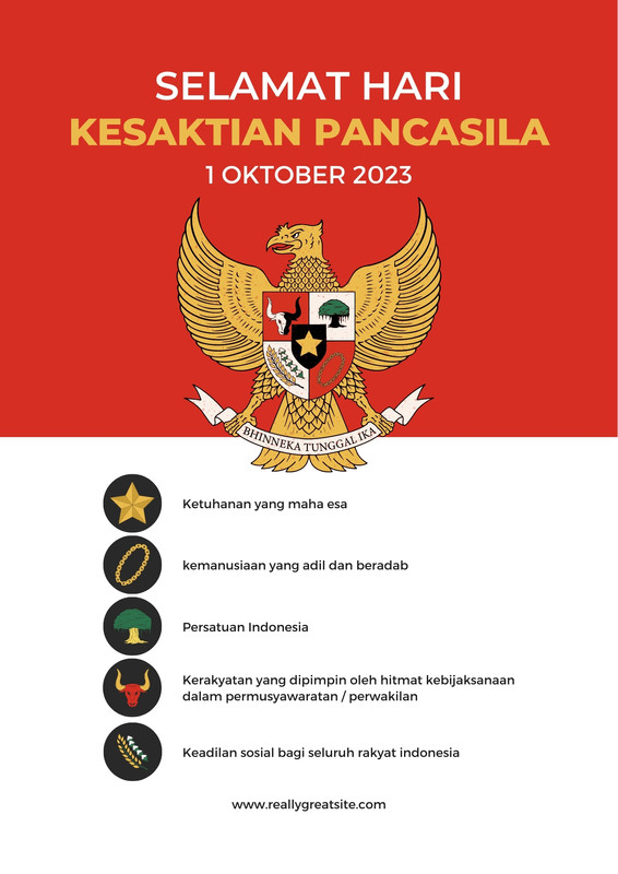 Gratis Desain Contoh Pancasila Canva