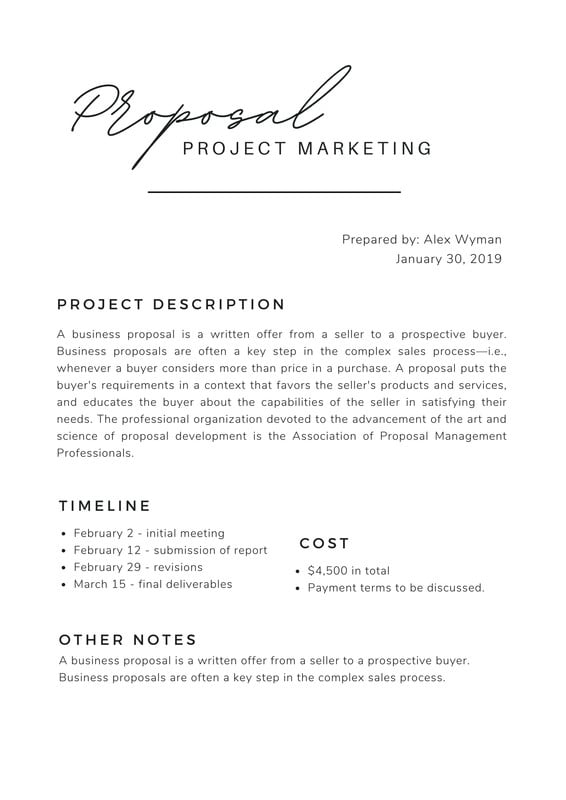 Free, printable, editable proposal templates for work or school | Canva