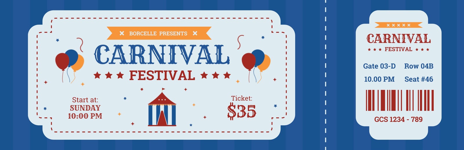 carnival ticket template