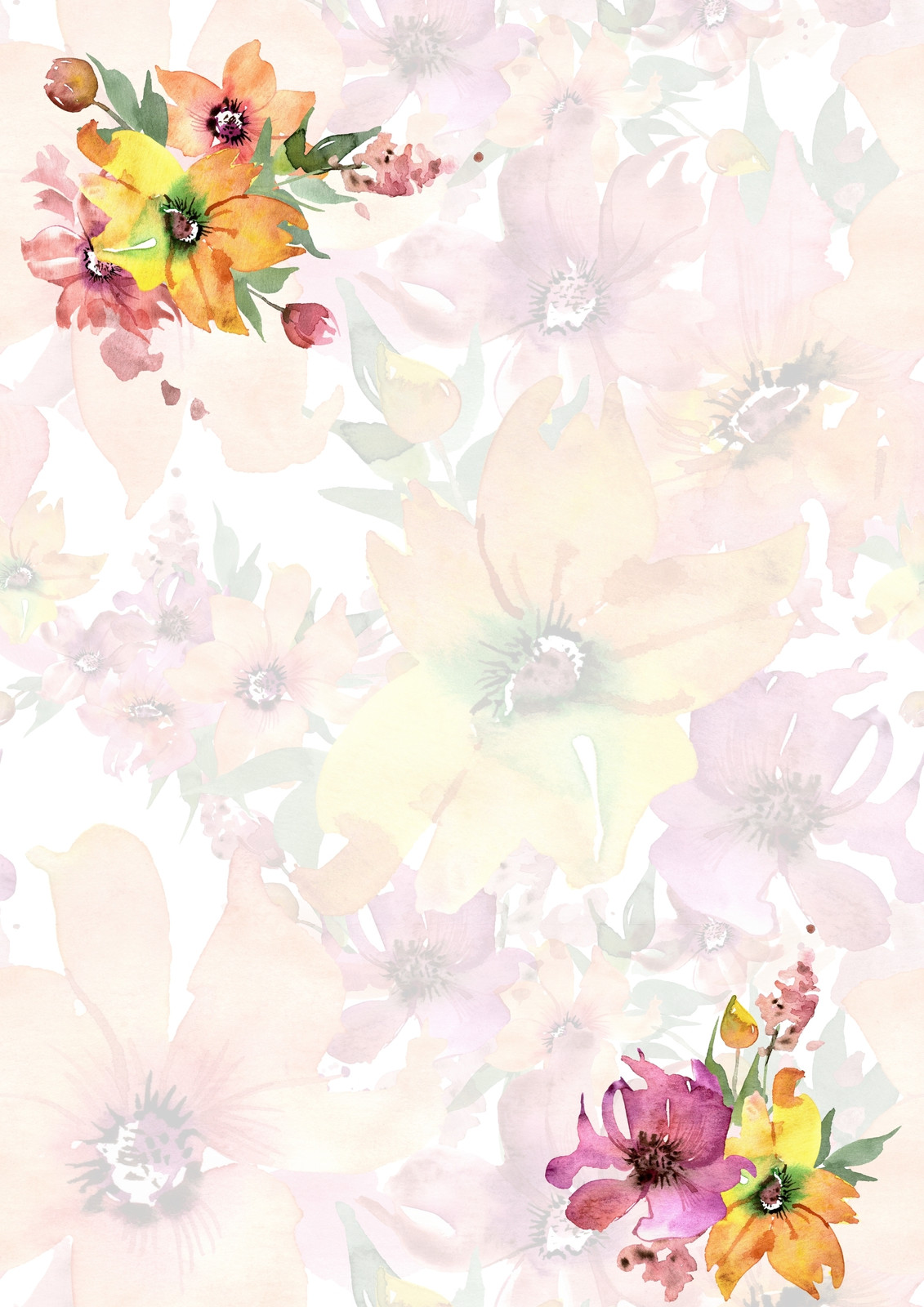 Pink Floral Seamless Pattern, Watercolor Floral, Digital Paper for  Commercial Use Seamless Patterns for Spring 