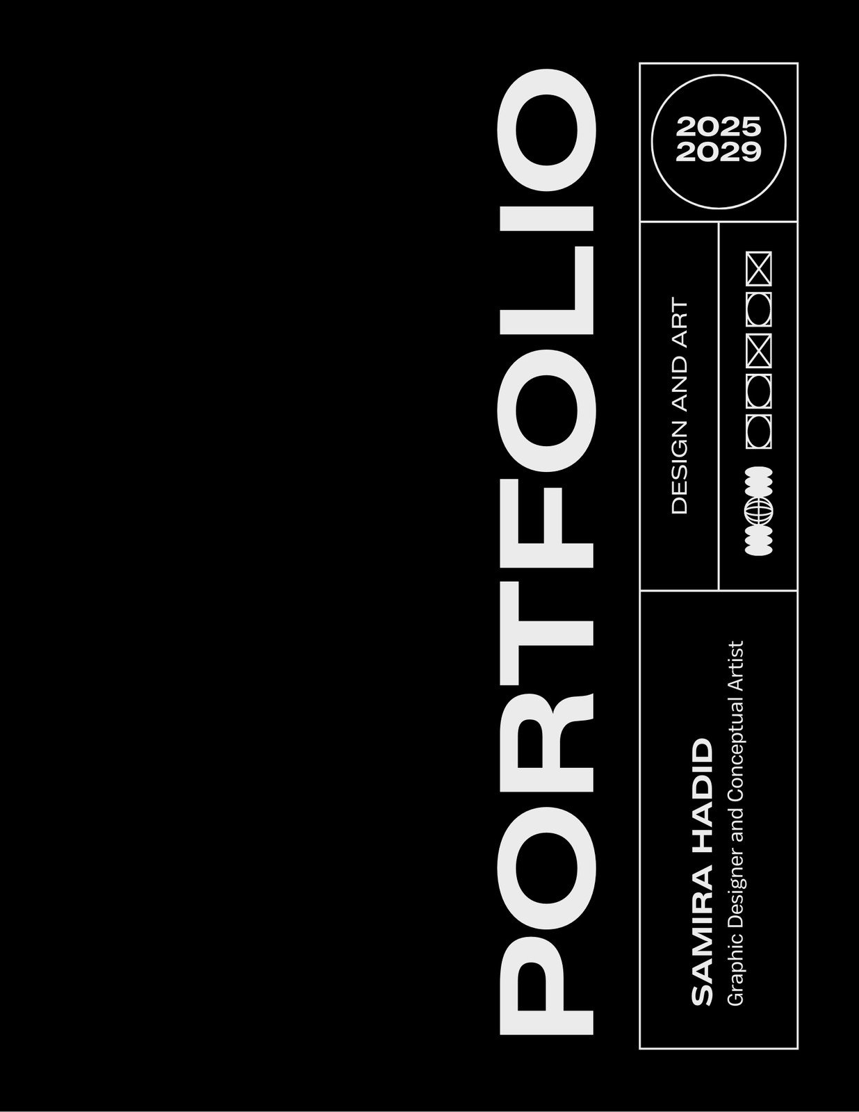 graphic designer portfolio cover page