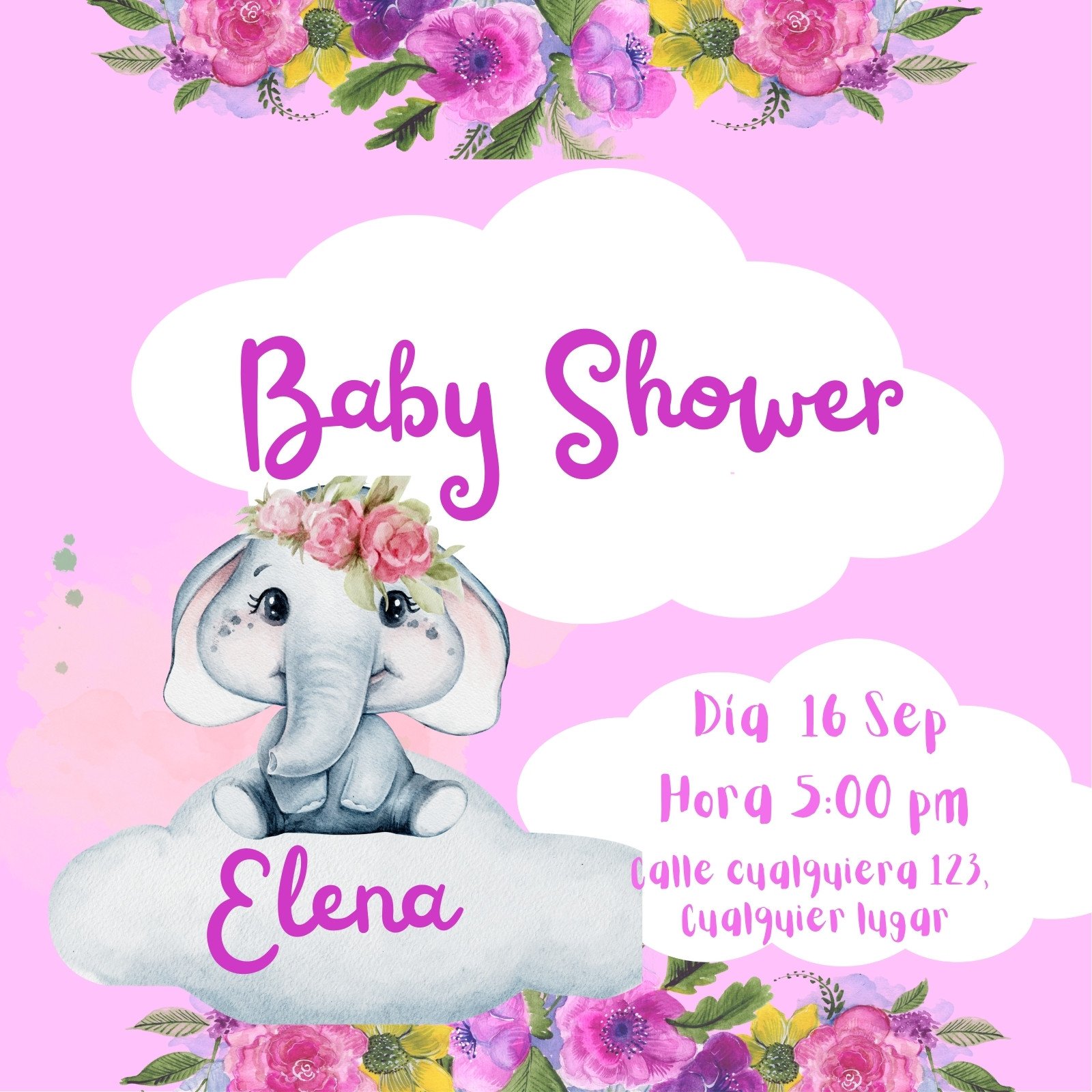 Plantillas para invitaciones de baby shower gratis | Canva