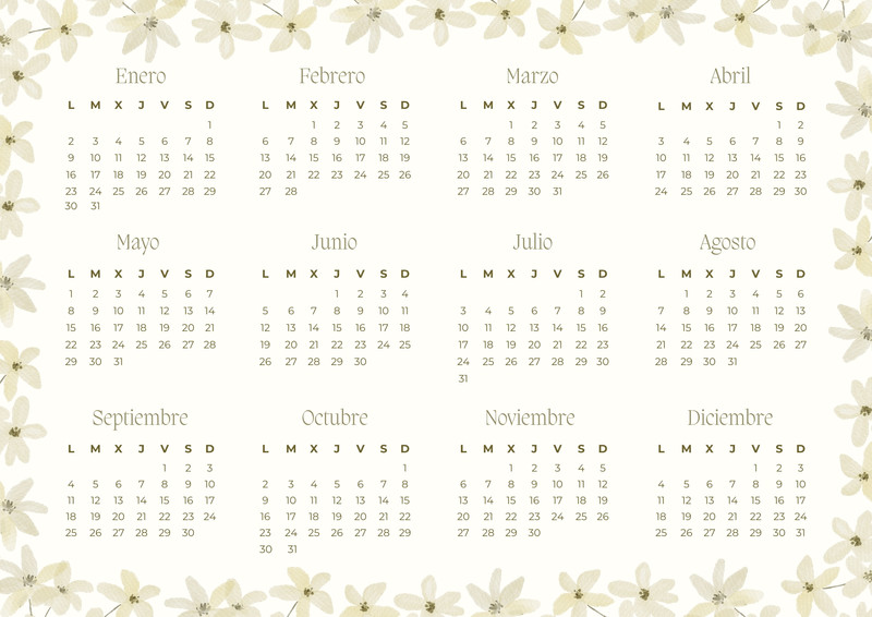 Plantillas De Calendarios De Pared Personalizables Canva