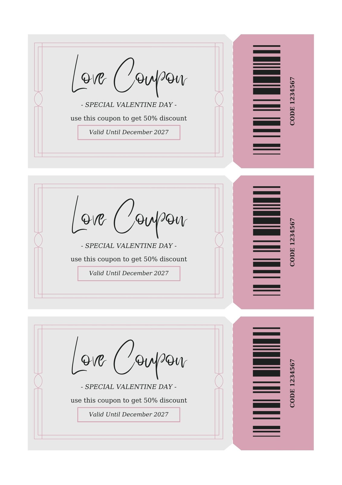 Free Printable Love Coupon Templates Canva 48 Off
