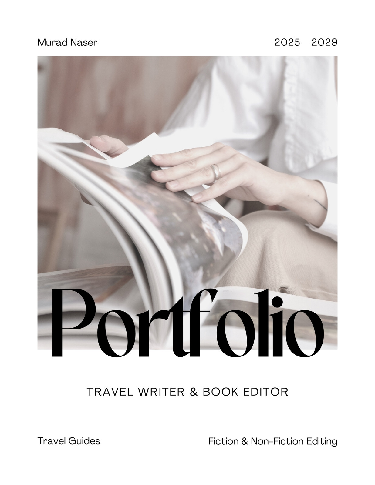 Professional Portfolio Cover Page Design