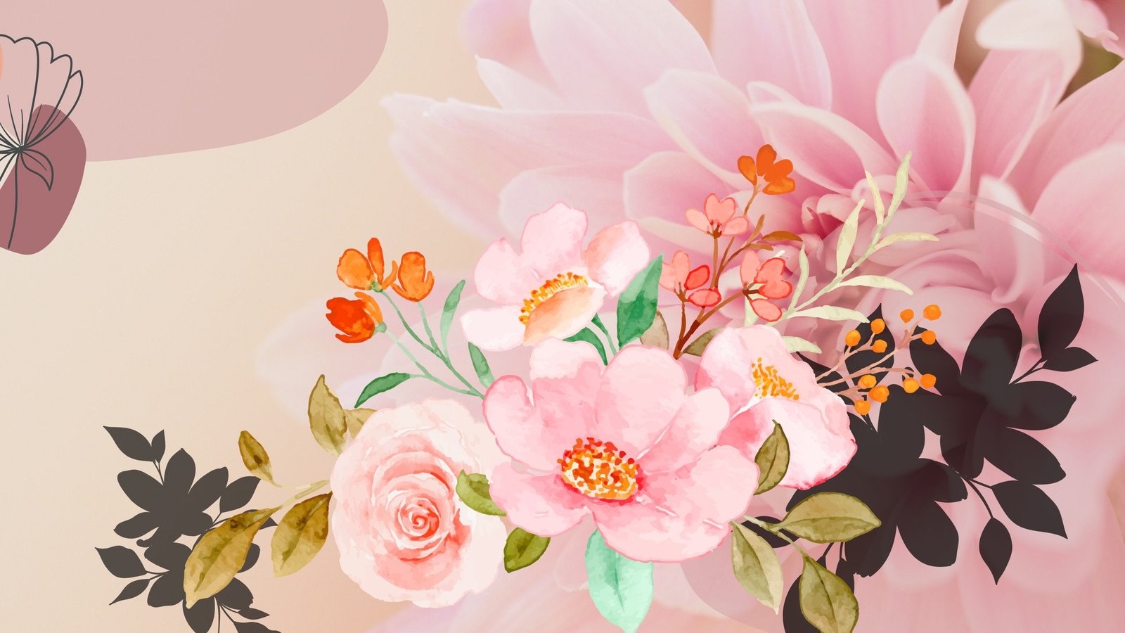 Watercolor flowers iPhone wallpaper background in 2023  Floral print  wallpaper Watercolor flowers Cherry blossom wallpaper