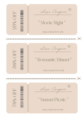 romantic gift certificate template