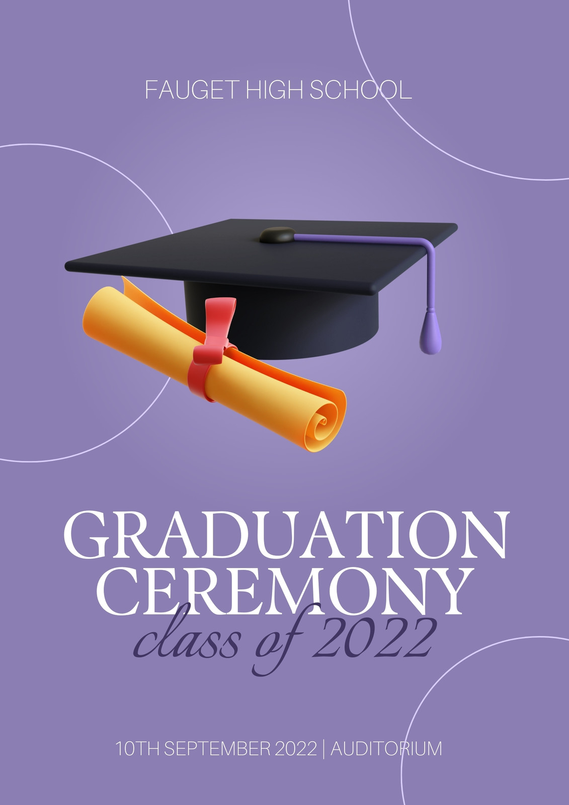 High School Graduation Program Cover Design 