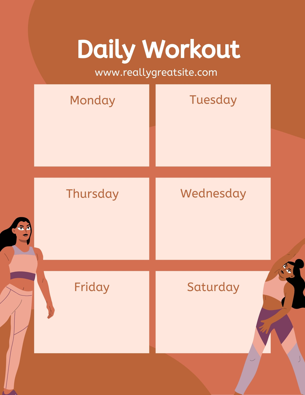Grey and Orange Workout Journal Template In Google Docs