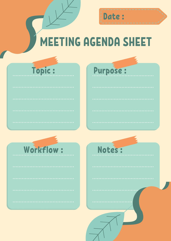 minimal meeting agenda template