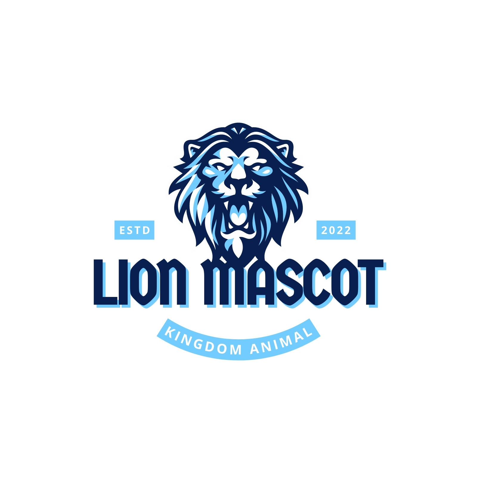Gaming Lion Logo Design in Blue | Logo design, Lion logo, ? logo