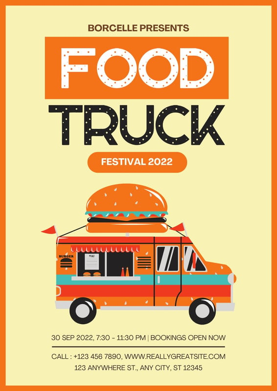 Free and customizable food truck templates