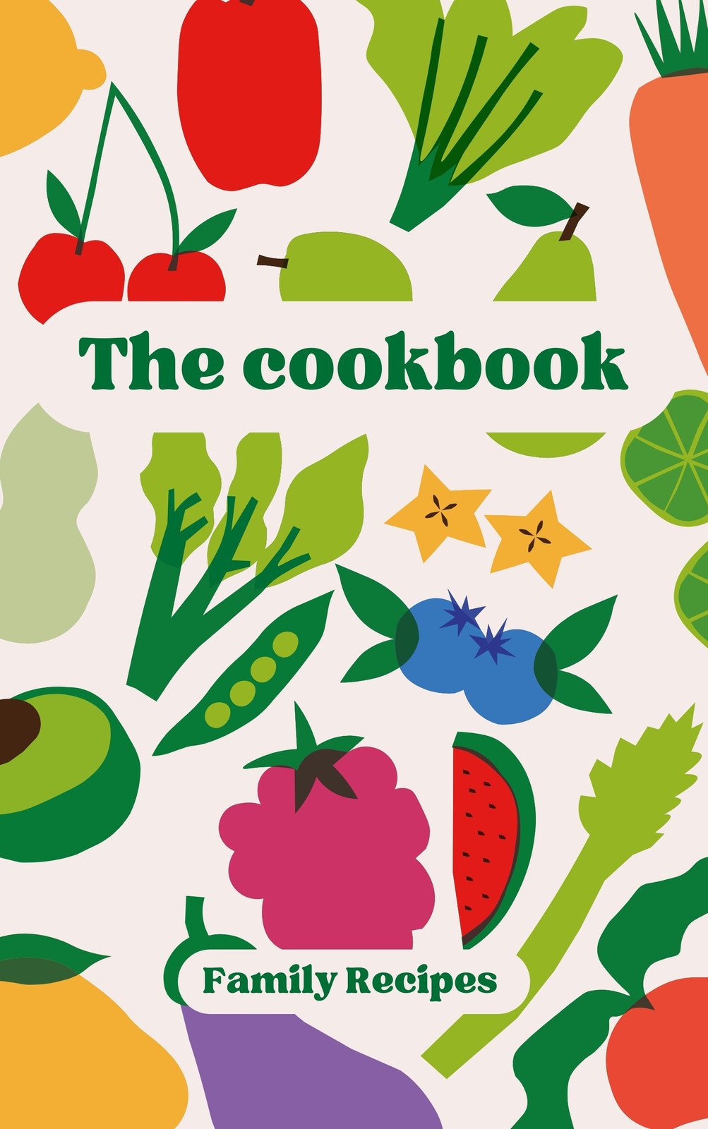 recipe book cover template