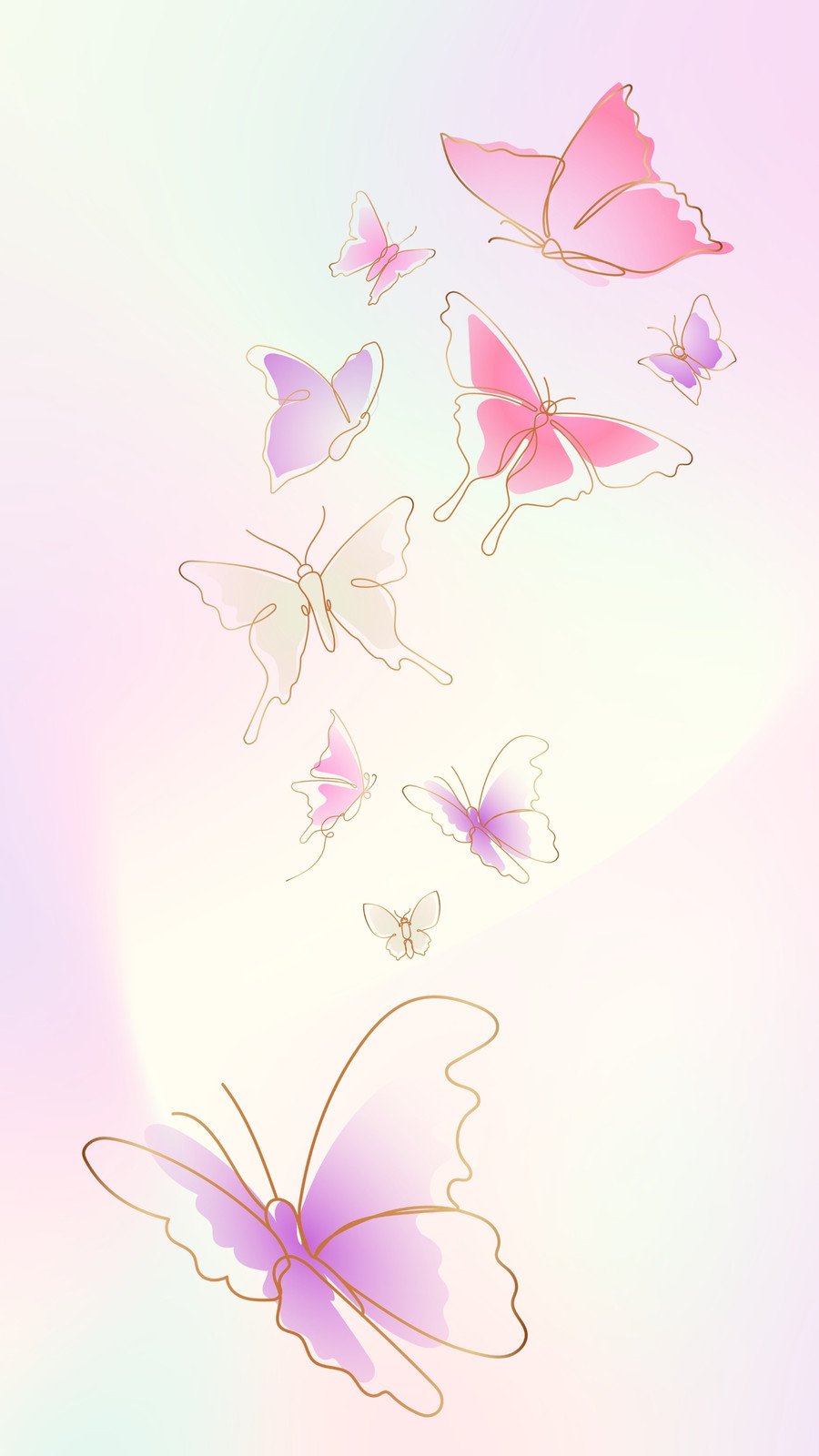 Pink Butterfly Aesthetic Wallpapers Free download  PixelsTalkNet