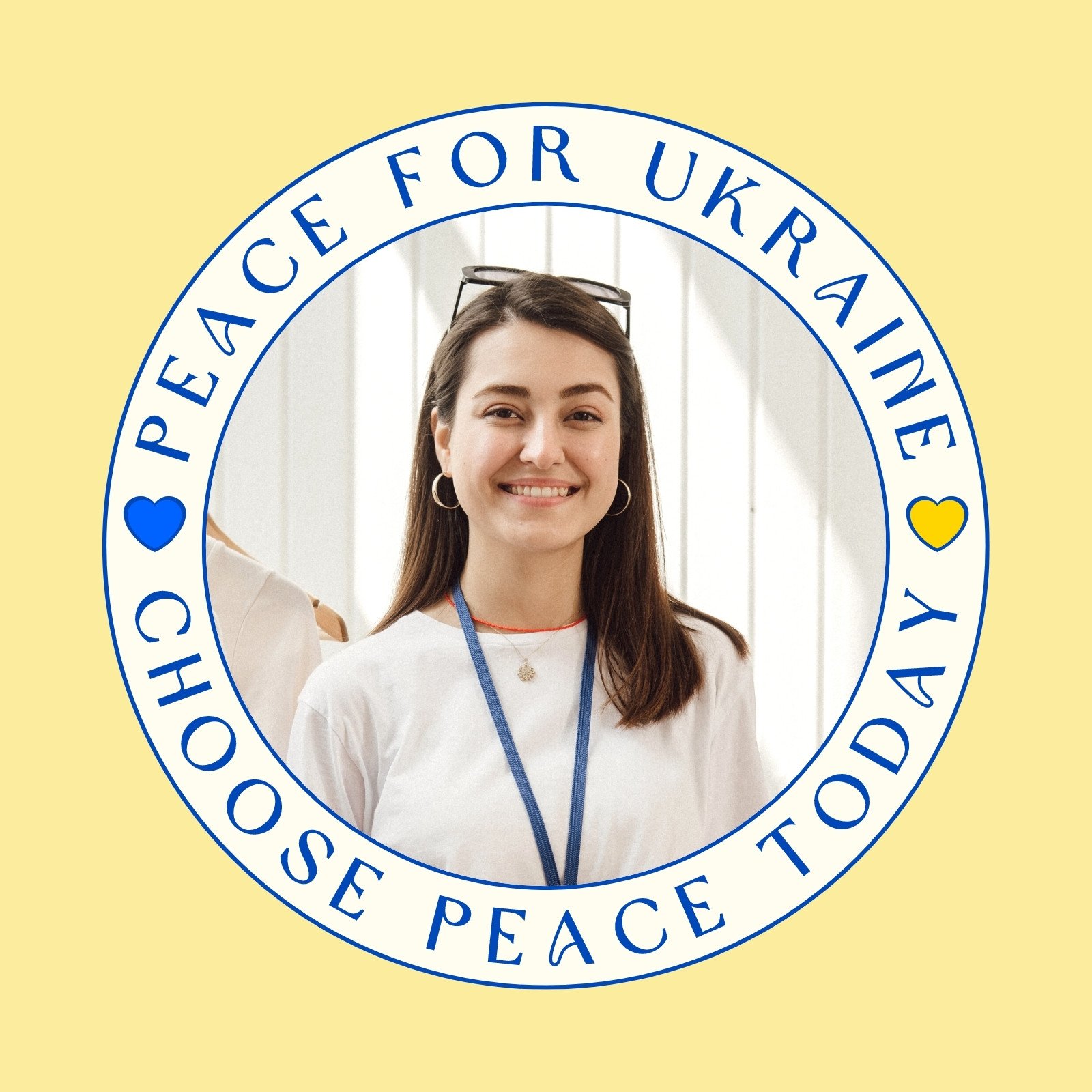 Yellow Blue Peace for Ukraine Facebook Profile Picture