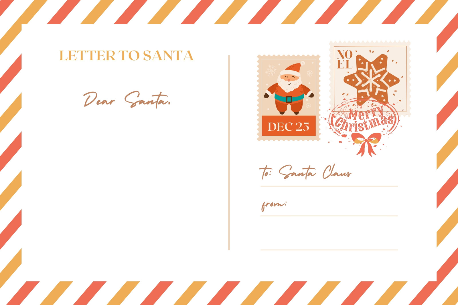 Free custom printable Christmas card templates