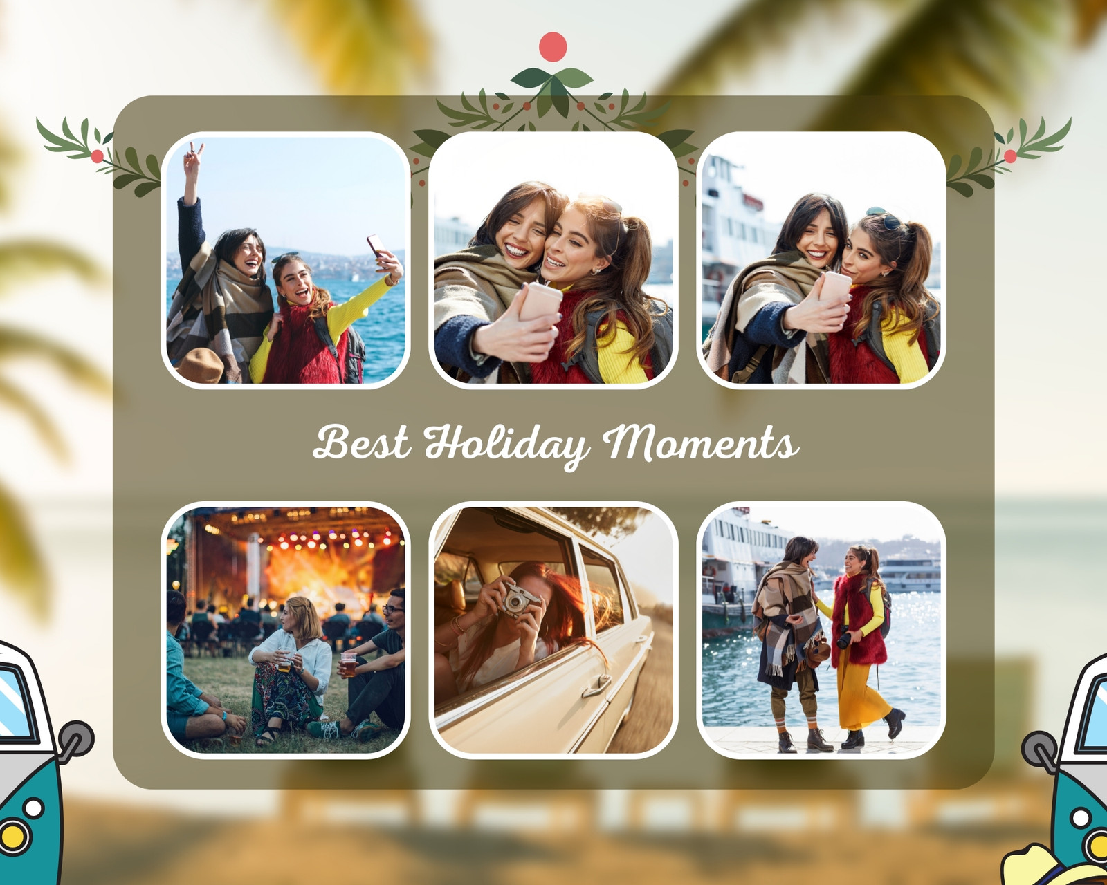 Page 7 - Free printable, customizable holiday photo collage templates |  Canva