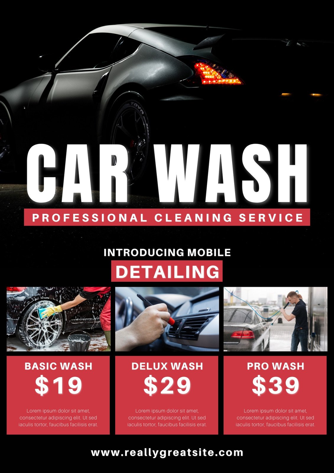 Free, Printable, Customizable Car Wash Flyer Templates | Canva
