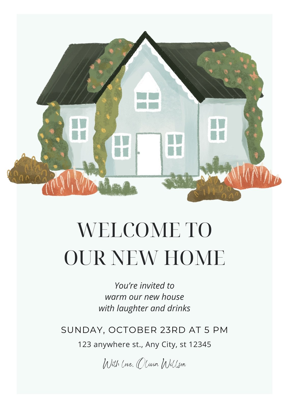 Invitation for a housewarming party